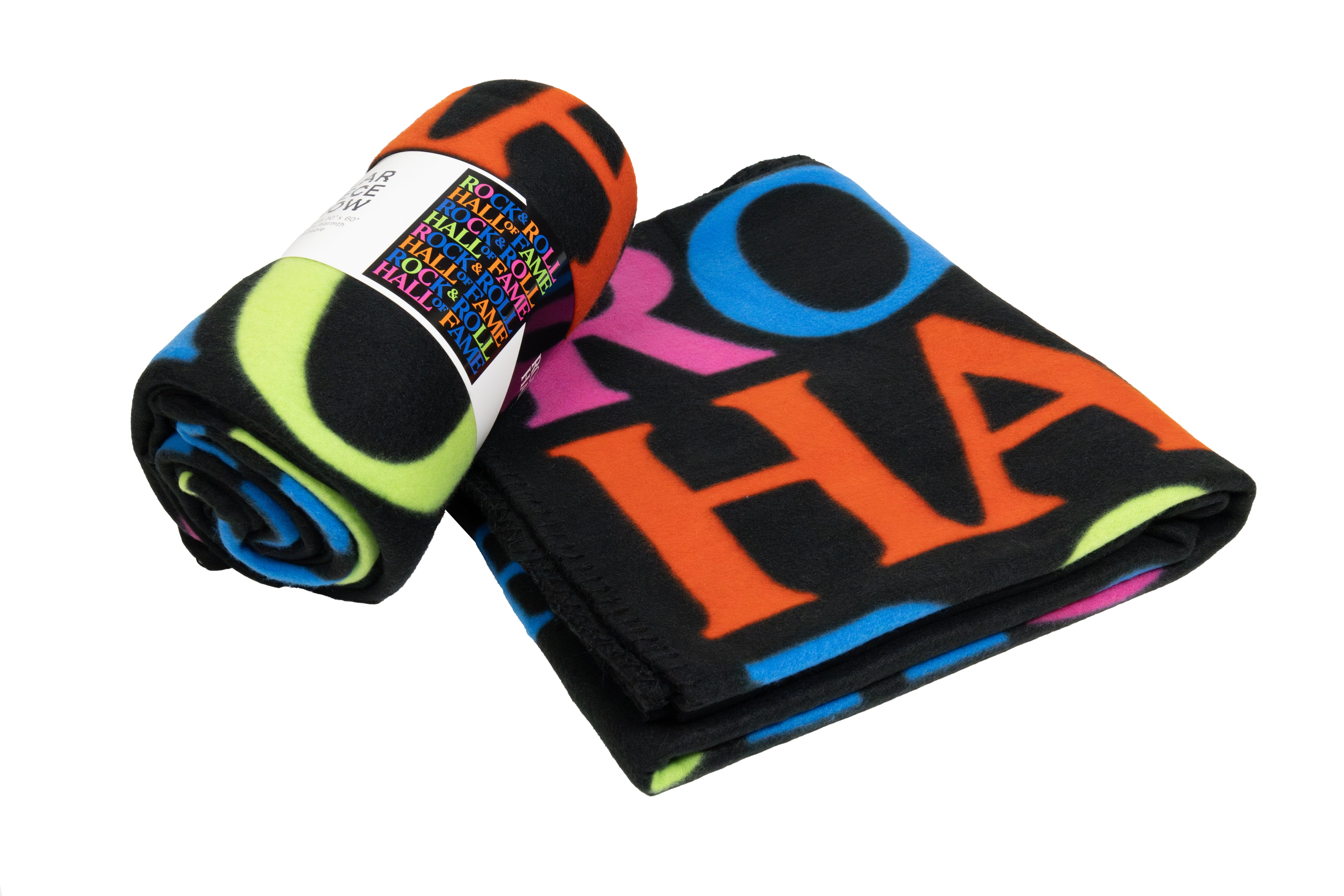 ROCK HALL POLAR FLEECE THROWS REPEATING LOGO