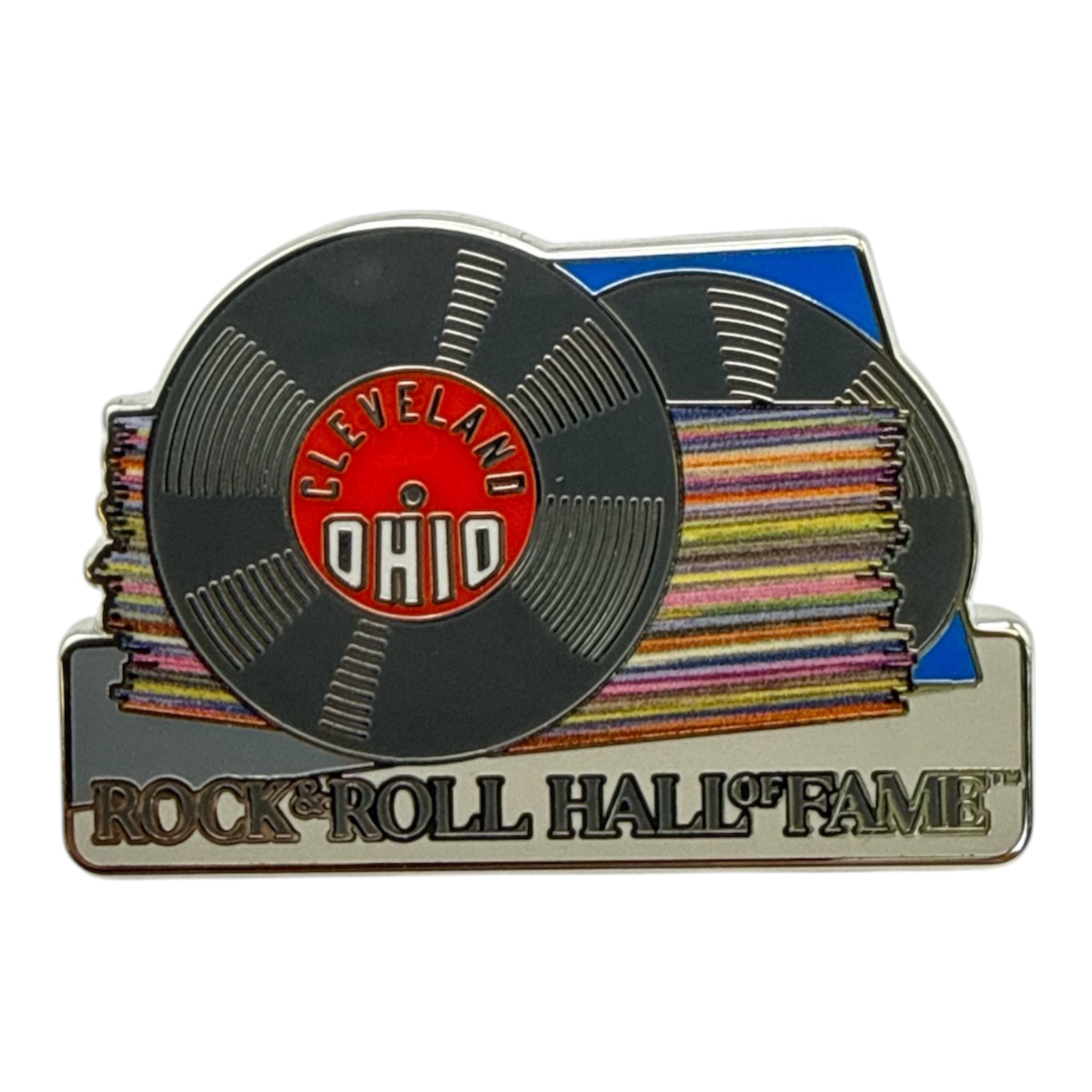 ROCK HALL RECORD STACK PIN