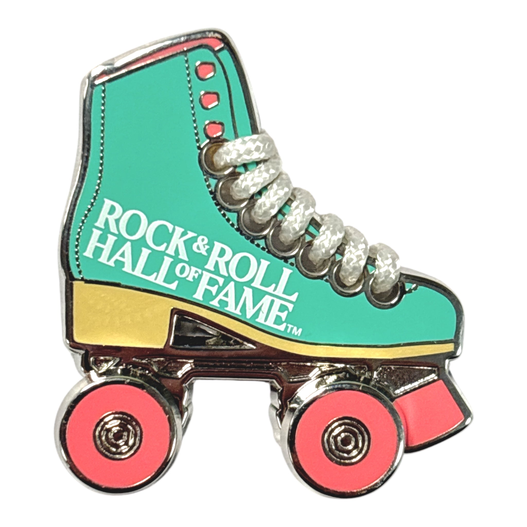 ROCK HALL ROLLER SKATE SPINNER PIN