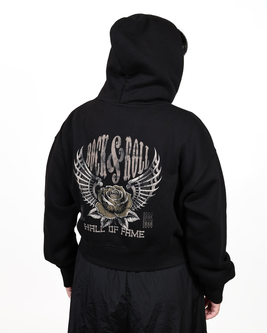 ROCK HALL ROSE FITTED ZIP-UP HOODIE
