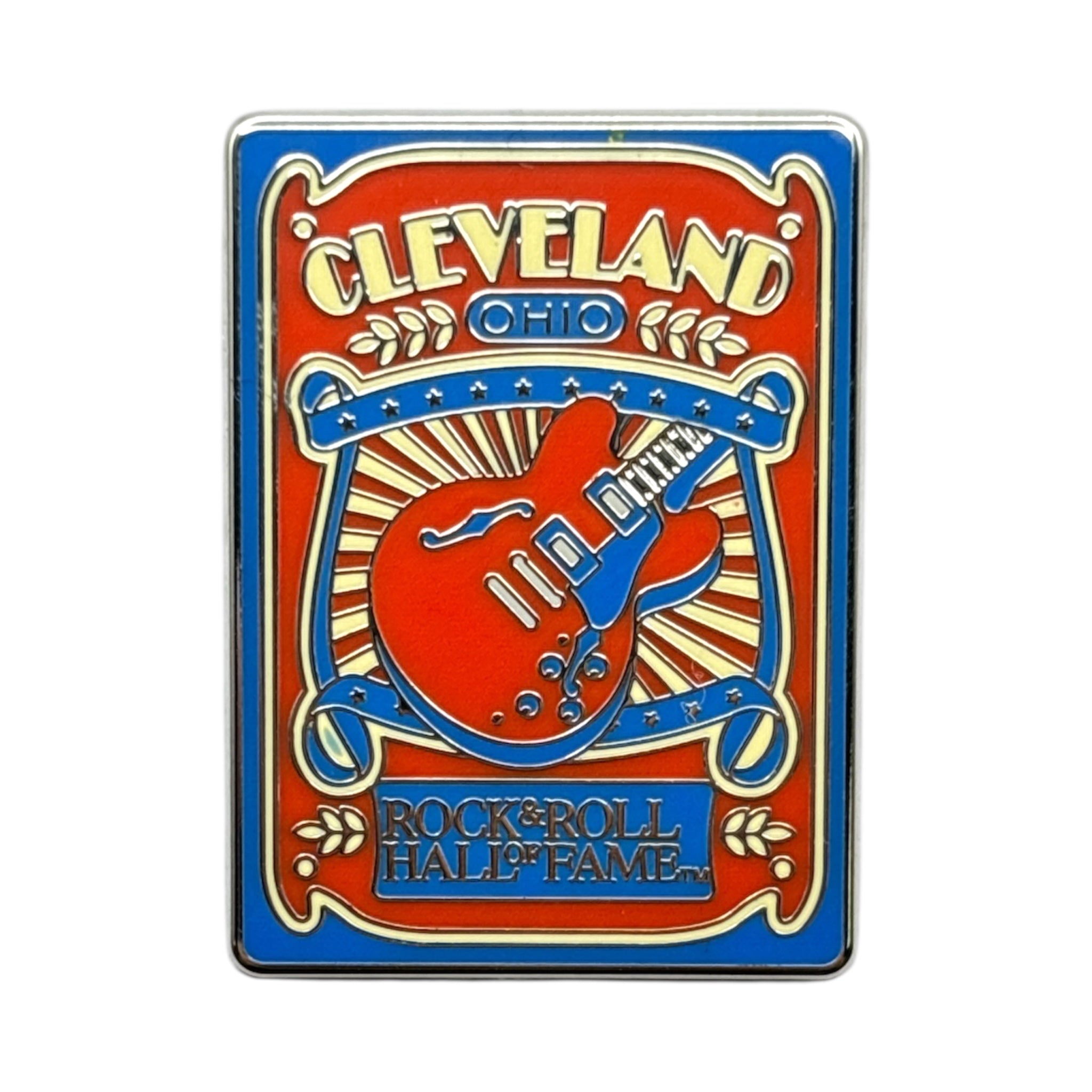 ROCK HALL SPANGLED GUITAR PIN