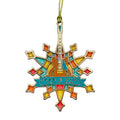 ROCK HALL STAINED SNOWFLAKE ORNAMENT