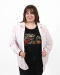 ROCK HALL TATTOO AND RHINESTONE FITTED TANK TOP