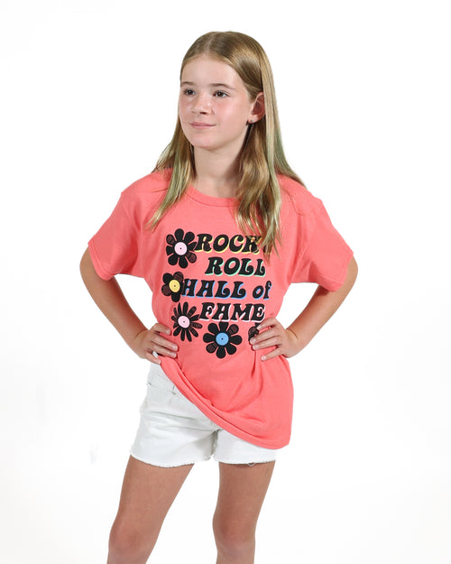 ROCK HALL TOSSED VINYL FLOWERS YOUTH T-SHIRT
