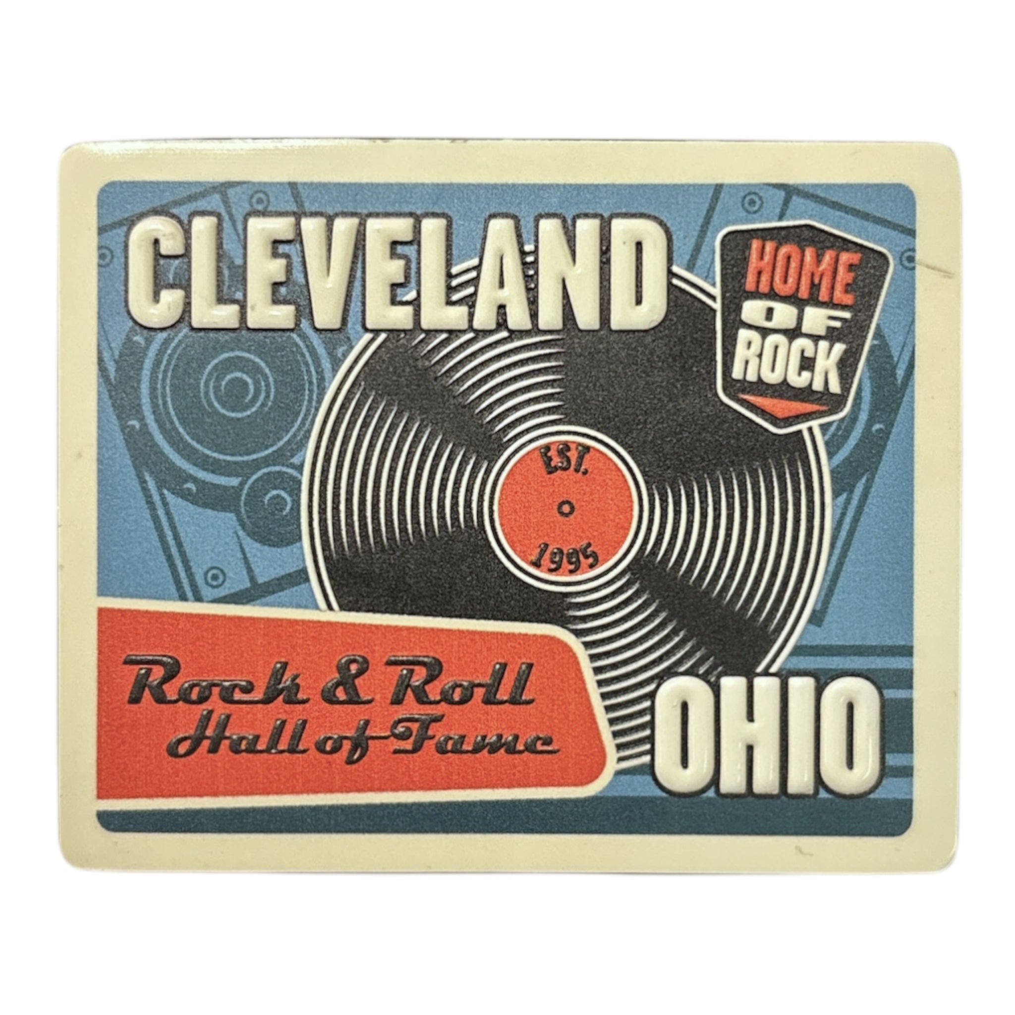ROCK HALL VINTAGE RECORD MAGNET