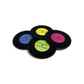 ROCK HALL VINYL RECORD COASTER SET OF FOUR