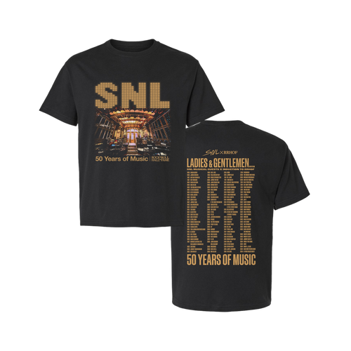 ROCK HALL x SNL - 50 YEARS OF MUSIC ENCYCLOPEDIA UNISEX T-SHIRT