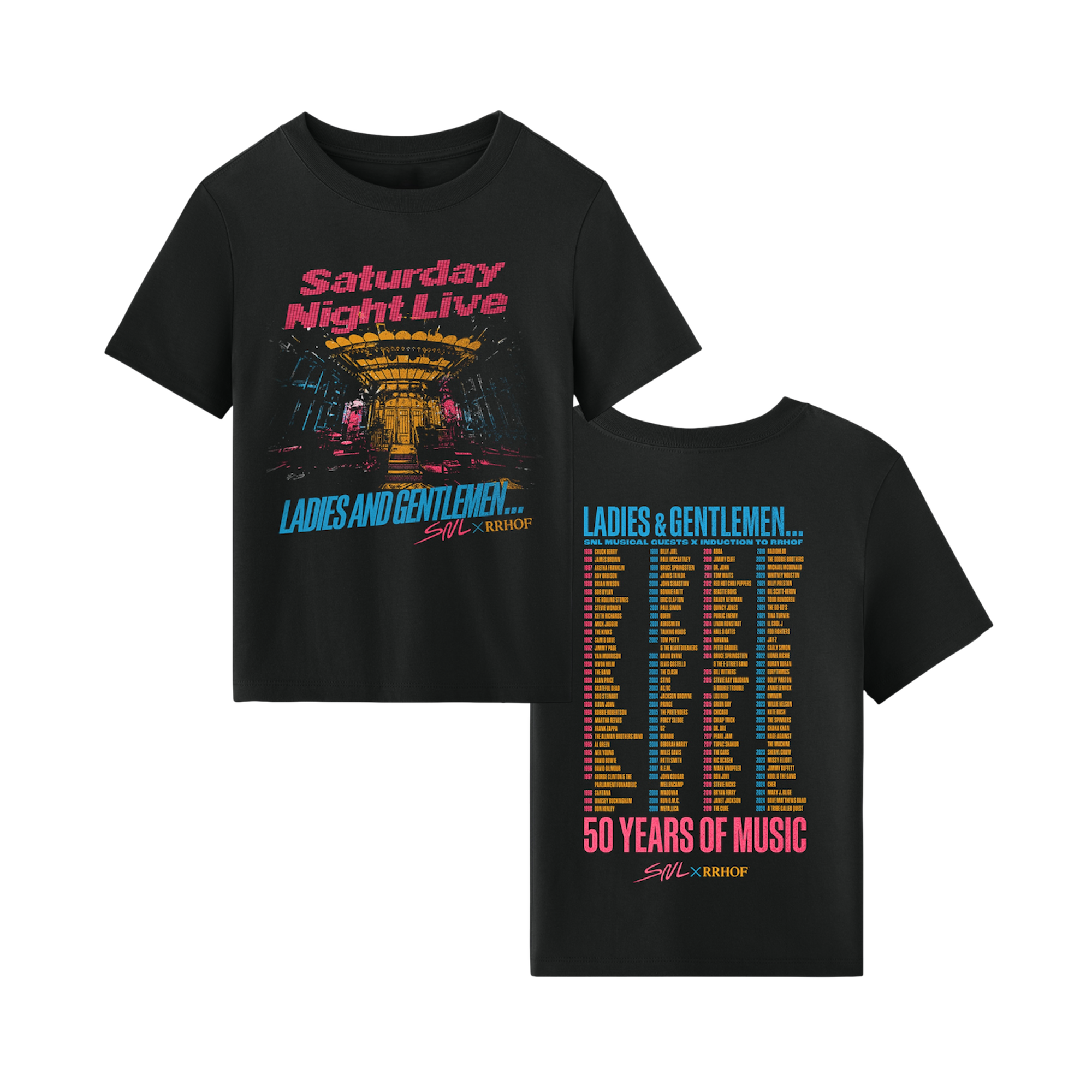 ROCK HALL x SNL - LADIES & GENTLEMAN ENCYCLOPEDIA FITTED T-SHIRT