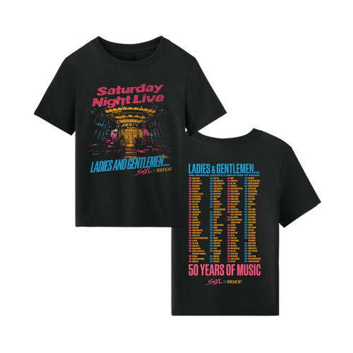ROCK HALL x SNL - LADIES & GENTLEMAN ENCYCLOPEDIA FITTED T-SHIRT