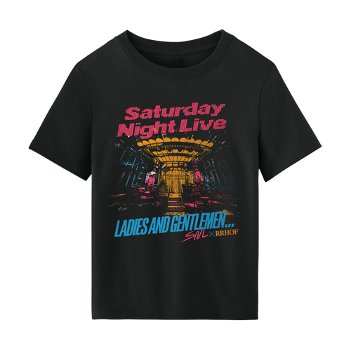 ROCK HALL x SNL - LADIES & GENTLEMAN ENCYCLOPEDIA FITTED T-SHIRT