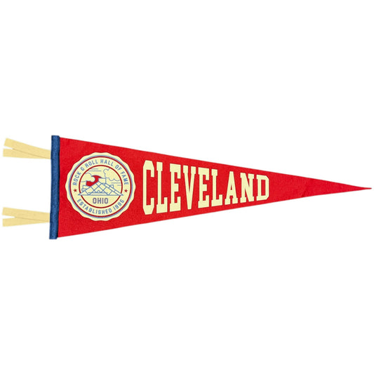 ROCK HALL RED CLEVELAND PENNANT