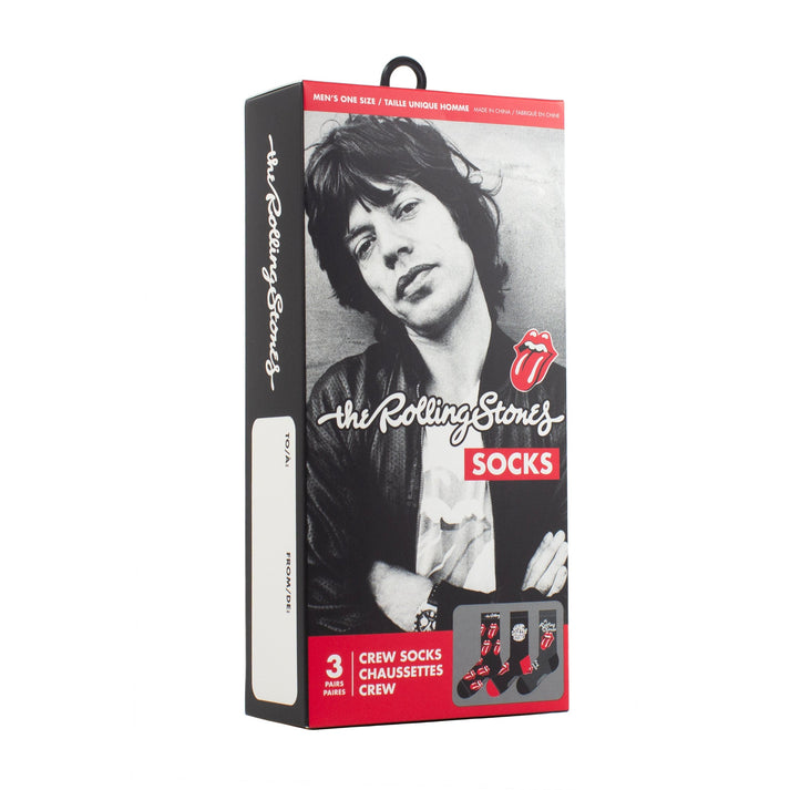 THE ROLLING STONES - 3 PAIR CREW SOCKS GIFT BOX