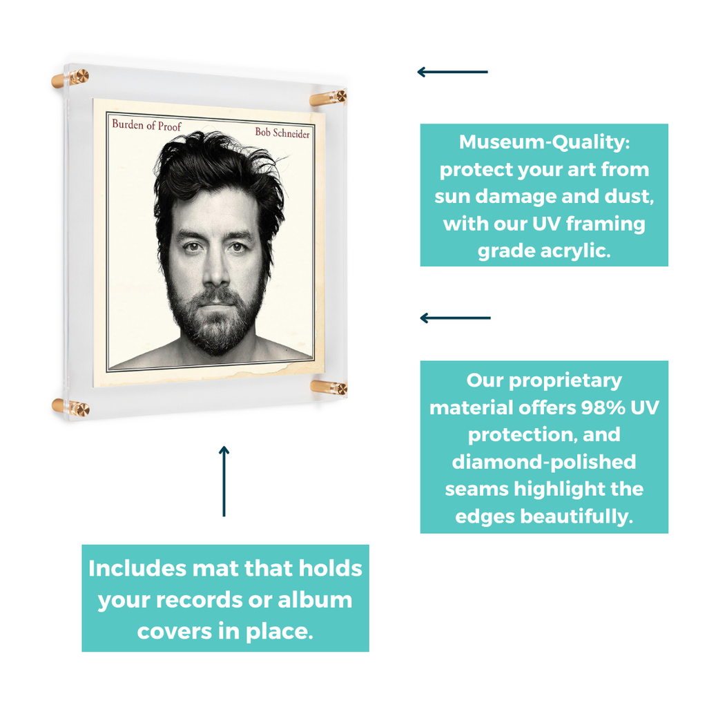 SET OF 9 RECORD DISPLAY FRAMES