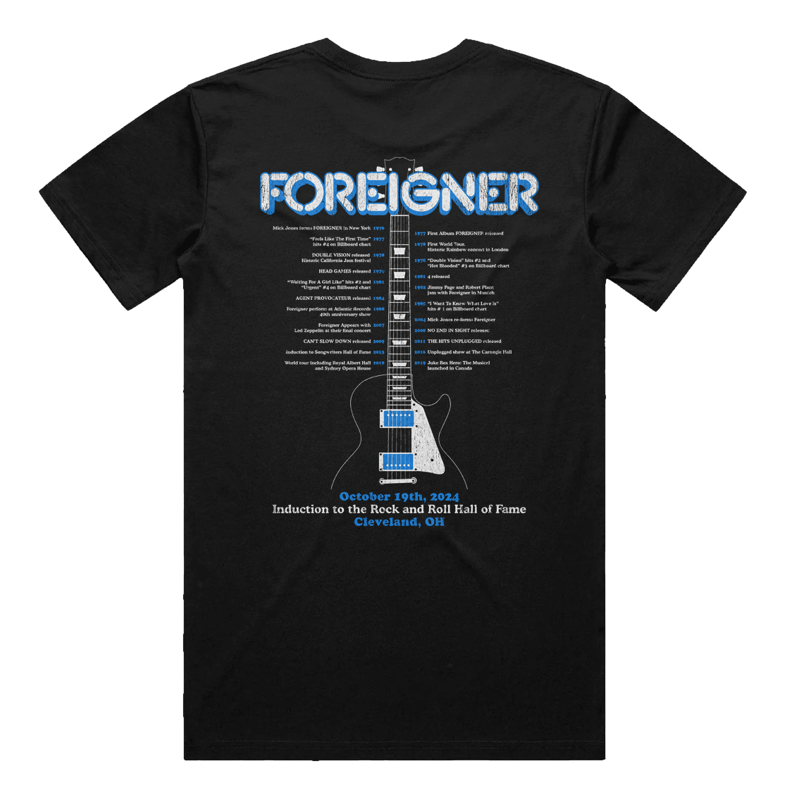 ROCK HALL 2024 x FOREIGNER - HALL OF FAME TIMELINE T-SHIRT