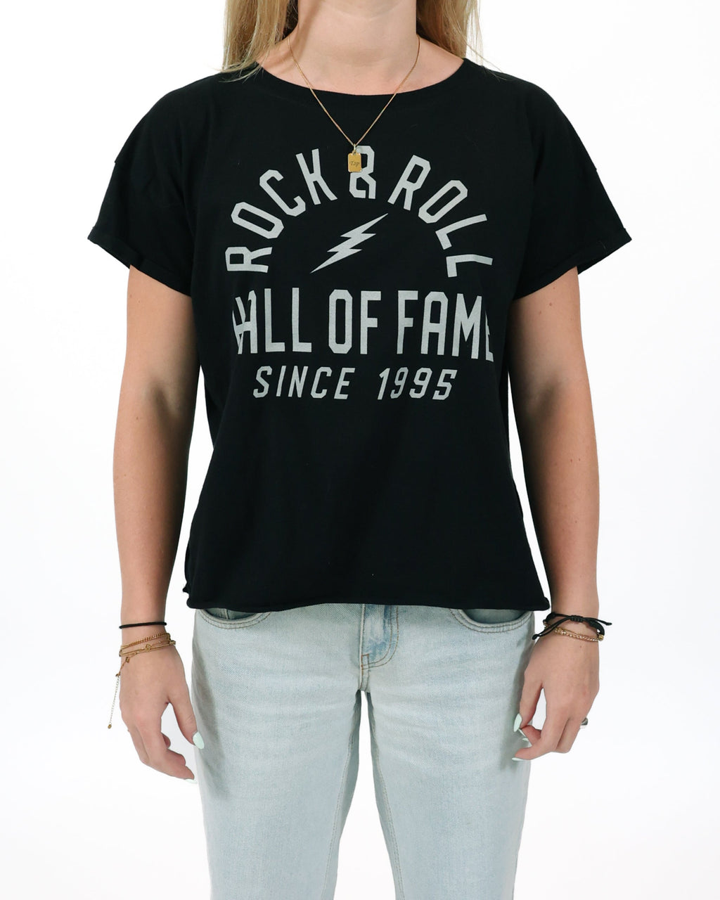 ROCK HALL SINCE 1995 BOXY CROPPED T-SHIRT