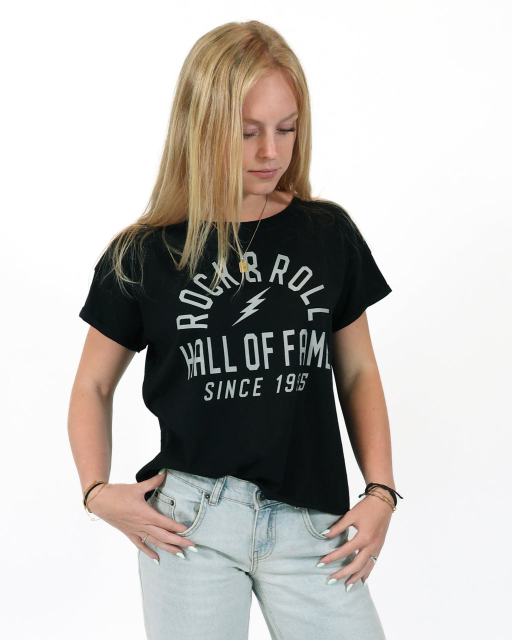 ROCK HALL SINCE 1995 BOXY CROPPED T-SHIRT
