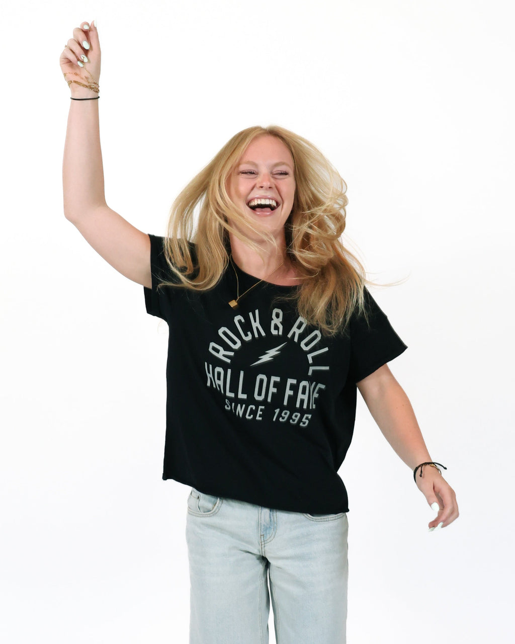 ROCK HALL SINCE 1995 BOXY CROPPED T-SHIRT