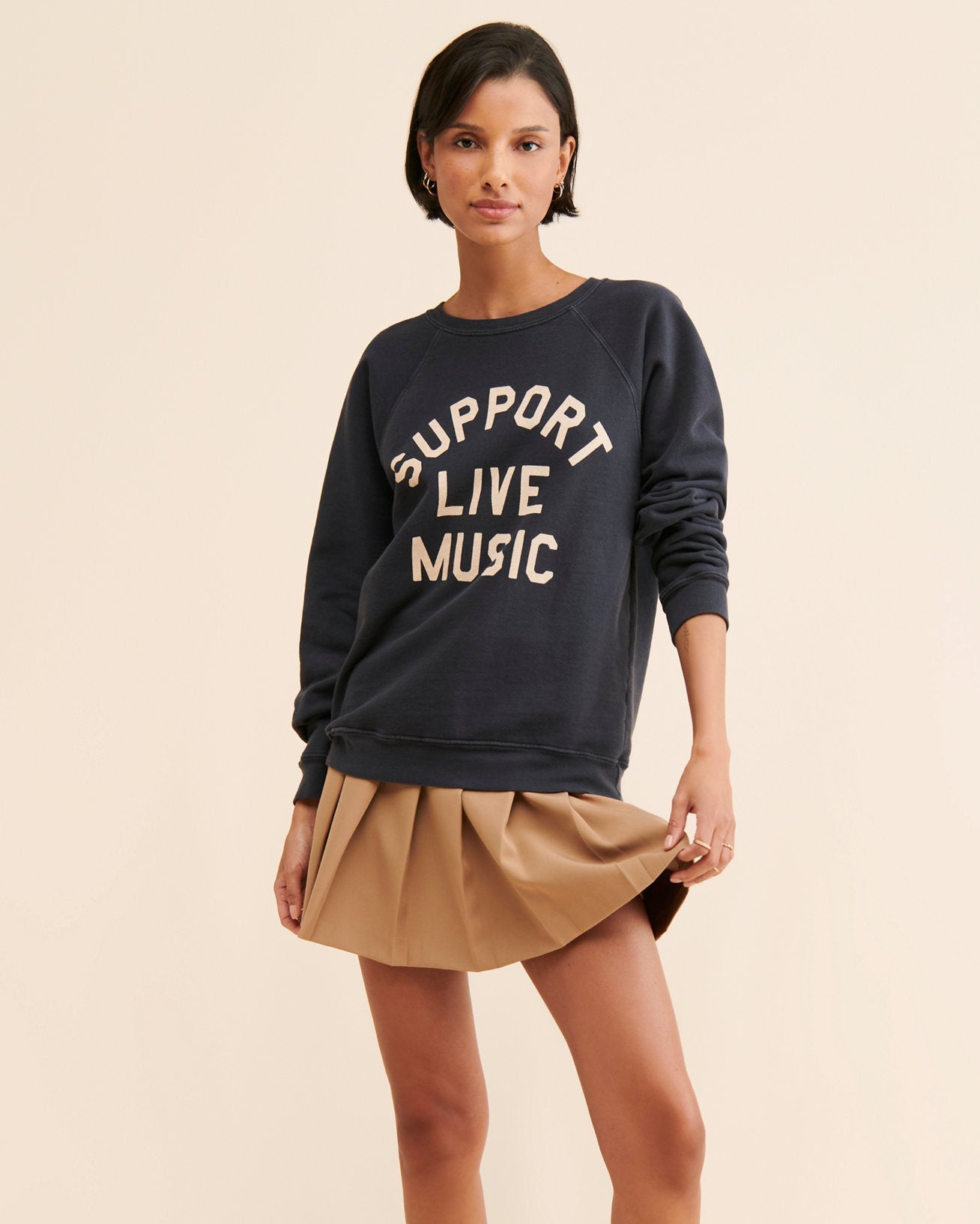 SUPPORT LIVE MUSIC CREWNECK BY RETRO BRAND