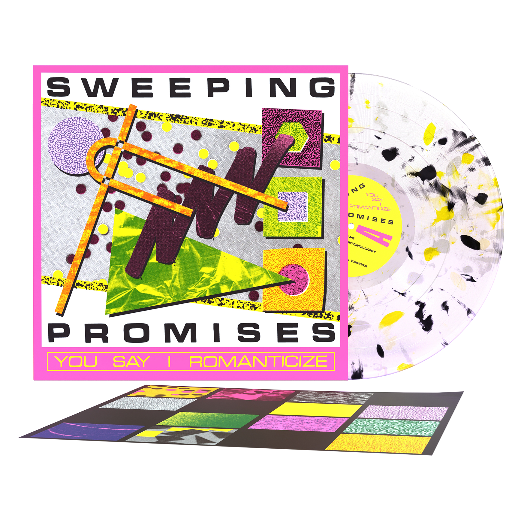 SWEEPING PROMISES - YOU SAY I ROMANTICIZE - WHITE WITH SPLATTER COLOR - VINYL LP