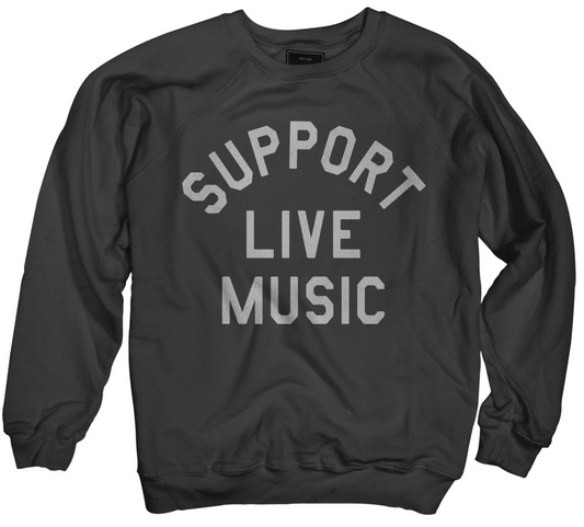 SUPPORT LIVE MUSIC CREWNECK BY RETRO BRAND