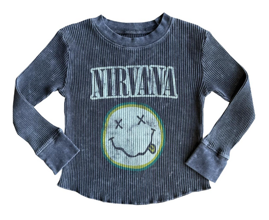 NIRVANA - SMILEY LONG SLEEVE THERMAL T-SHIRT