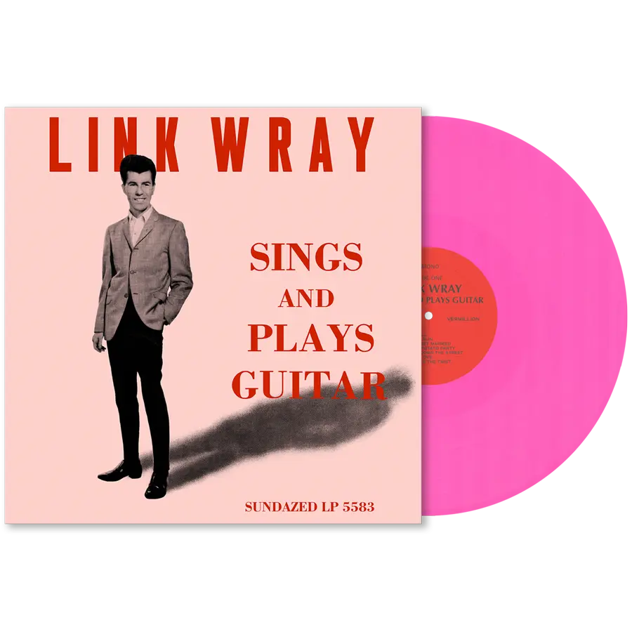 LINK WRAY - SINGS AND PLAYS GUITAR - BABY DOLL PINK COLOR - VINYL LP