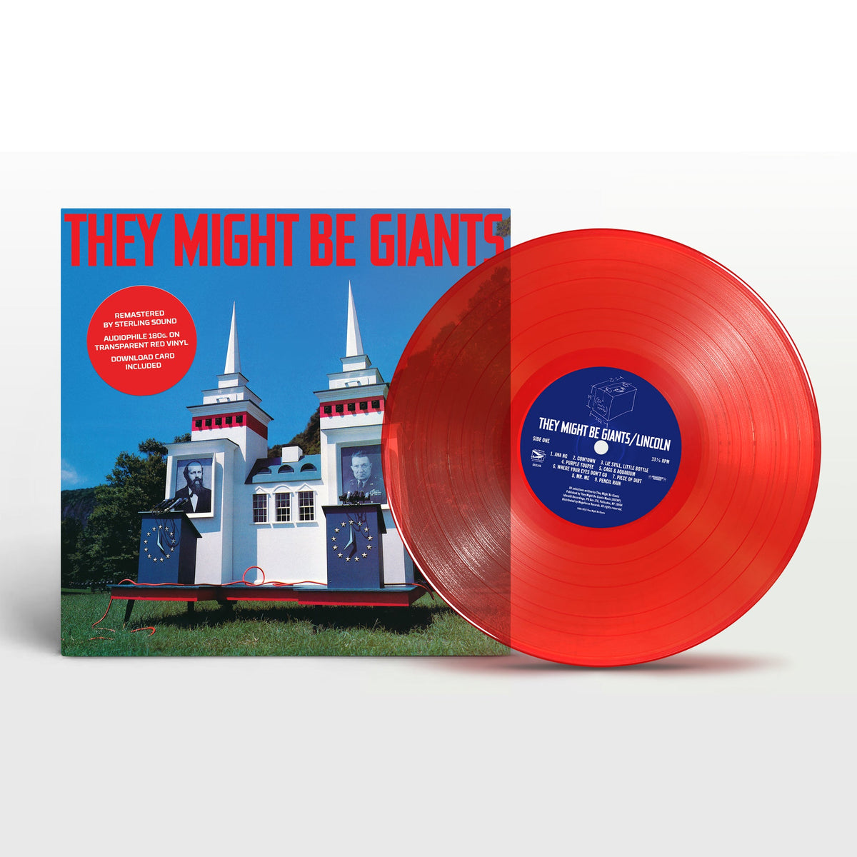 THEY MIGHT BE GIANTS LINCOLN RED COLOR VINYL LP Rock