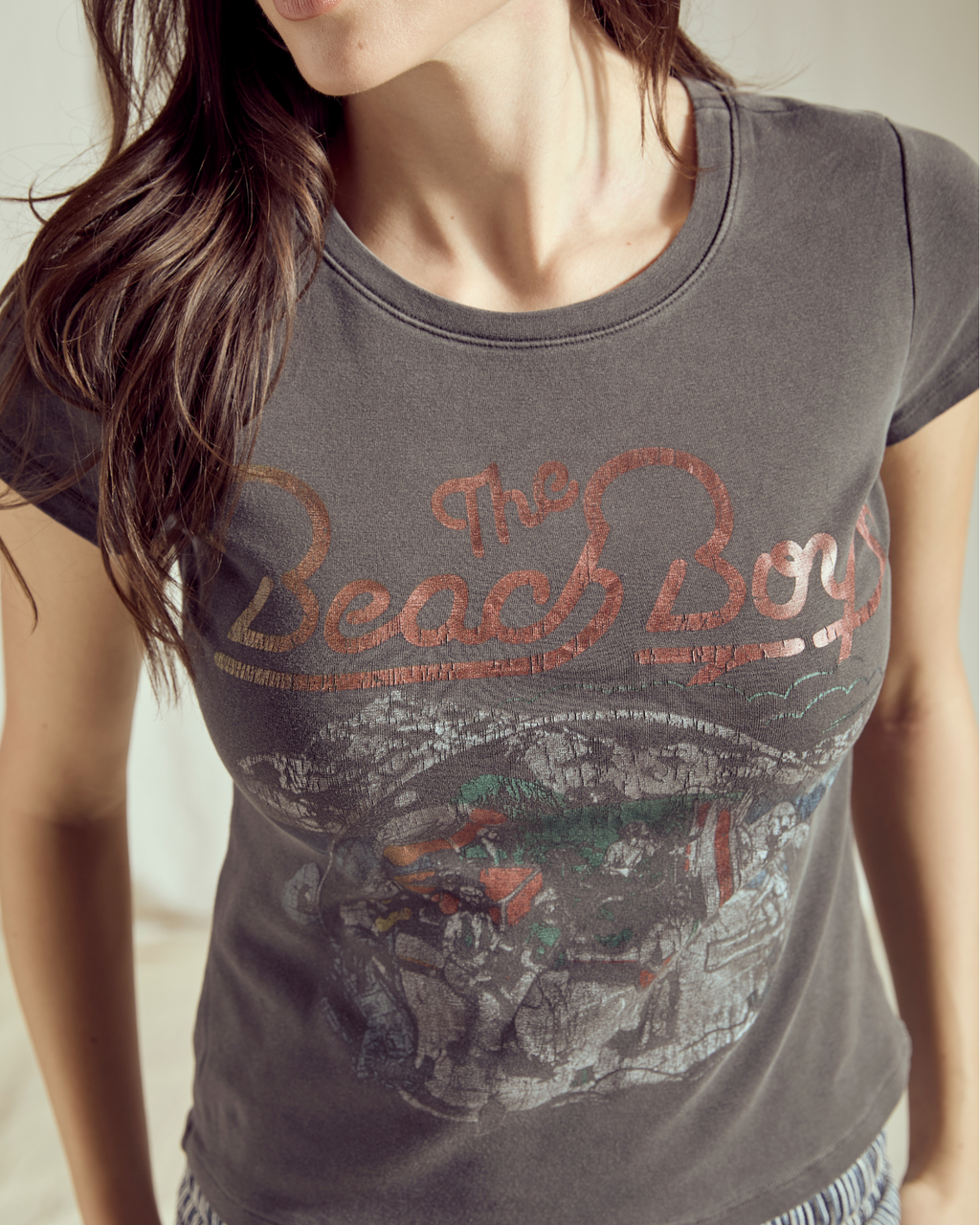 THE BEACH BOYS - CONCERT CROPPED T-SHIRT