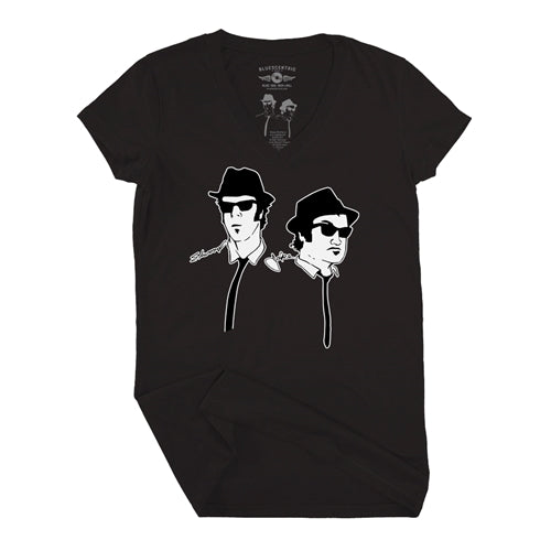 THE BLUES BROTHERS - SILHOUETTE V-NECK T-SHIRT