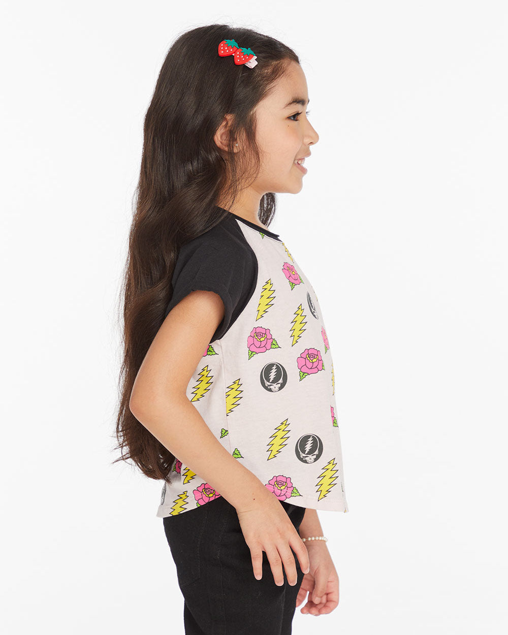 GRATEFUL DEAD - SKULL & ROSES YOUTH GIRLS T-SHIRT