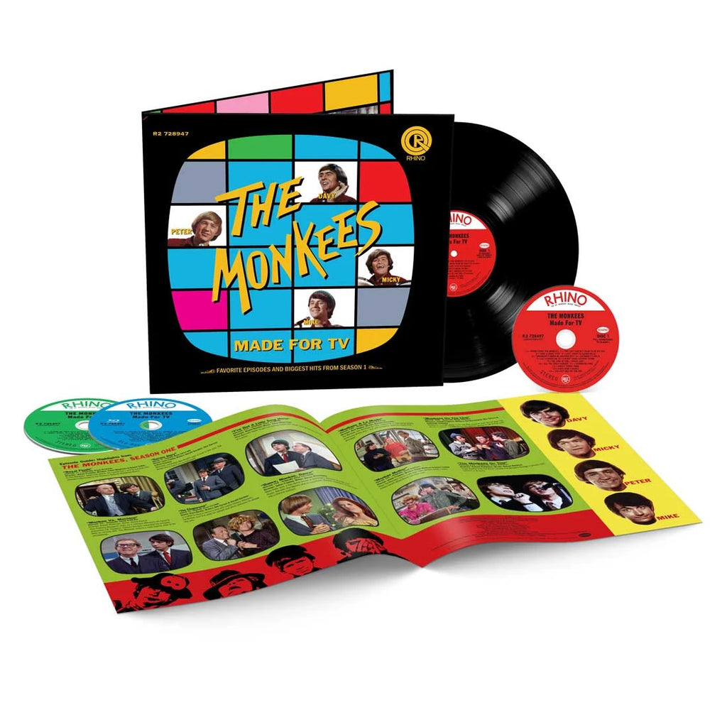 THE MONKEES - MADE FOR TV: FAVORITE EPISODES AND BIGGEST HITS FROM SEASON 1 - VINYL LP + 2-CD +BLU-RAY BOXED SET