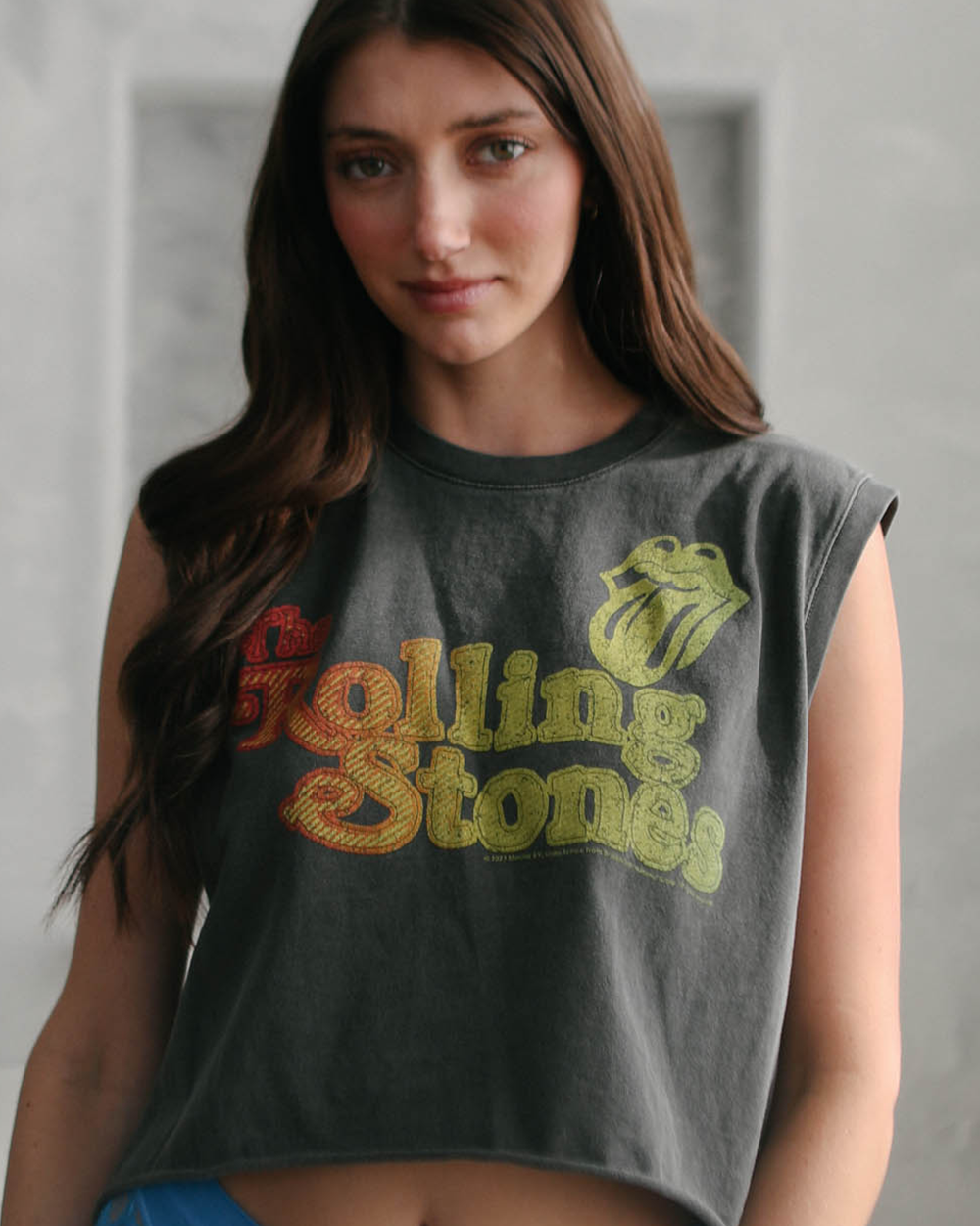 THE ROLLING STONES - HOT STUFF CROPPED TANK