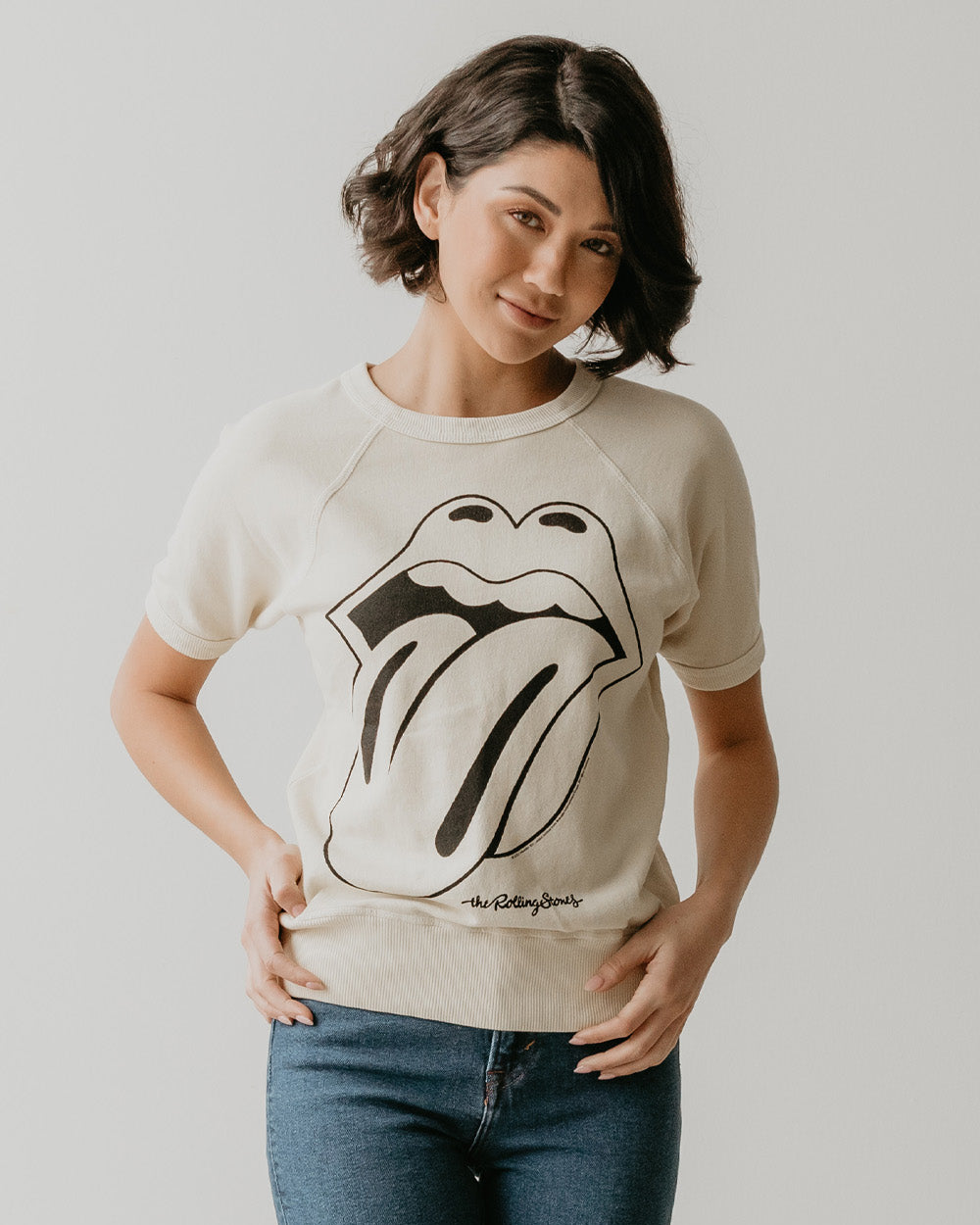 THE ROLLING STONES - IVORY RAGLAN T-SHIRT