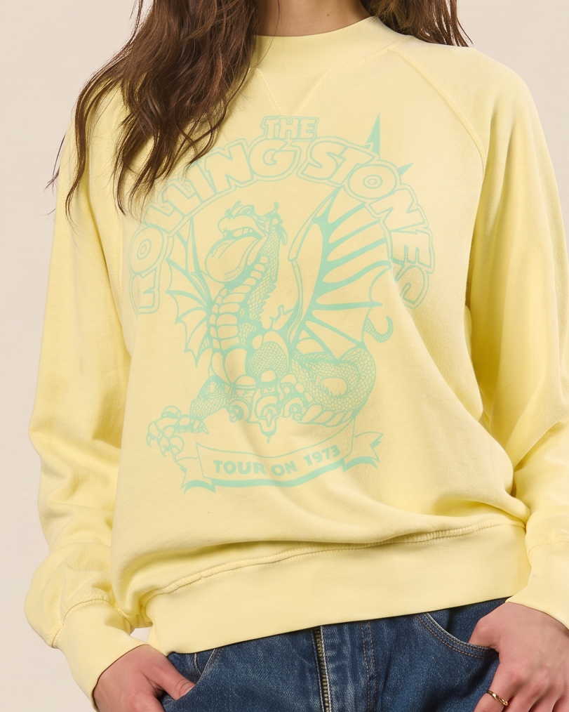 THE ROLLING STONES - LIME DRAGON PULLOVER