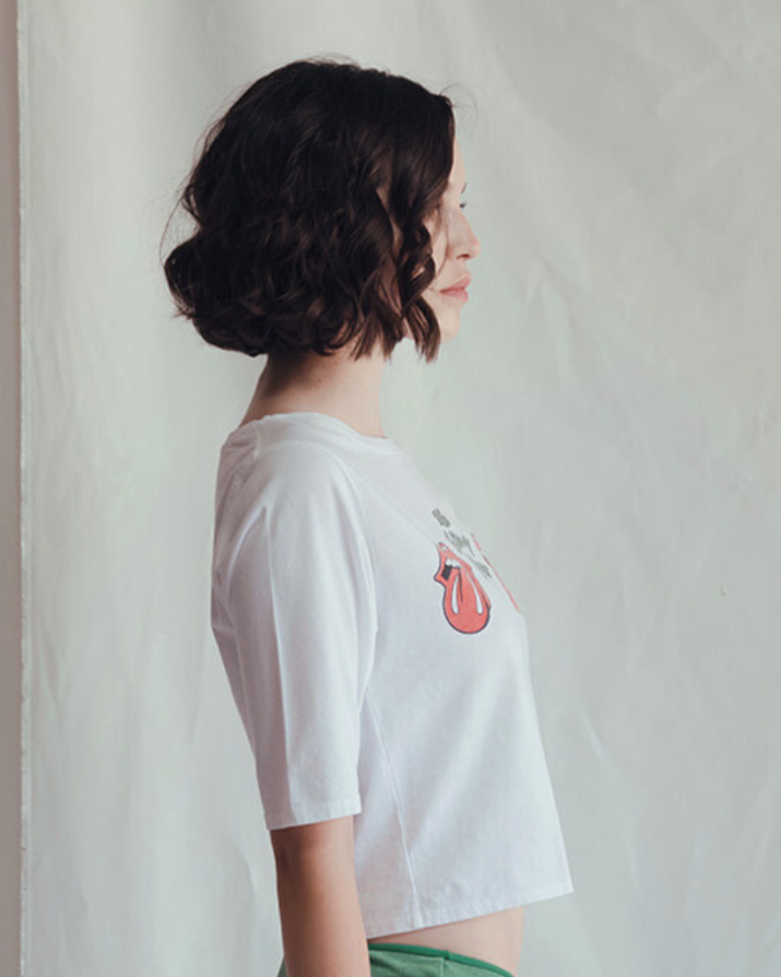 THE ROLLING STONES - START ME UP CROPPED T-SHIRT