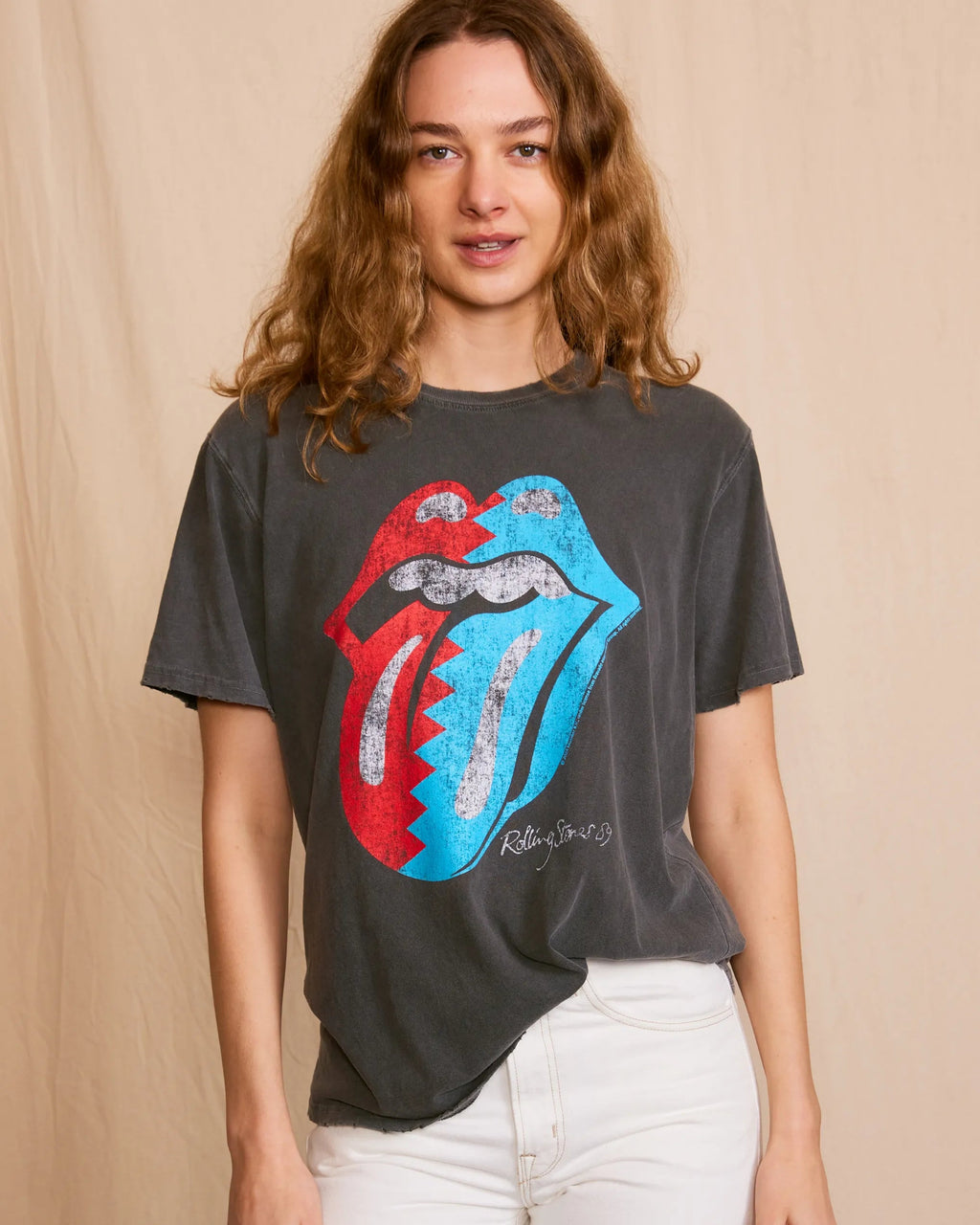 THE ROLLING STONES - VINTAGE SPLIT TONGUE T-SHIRT 1