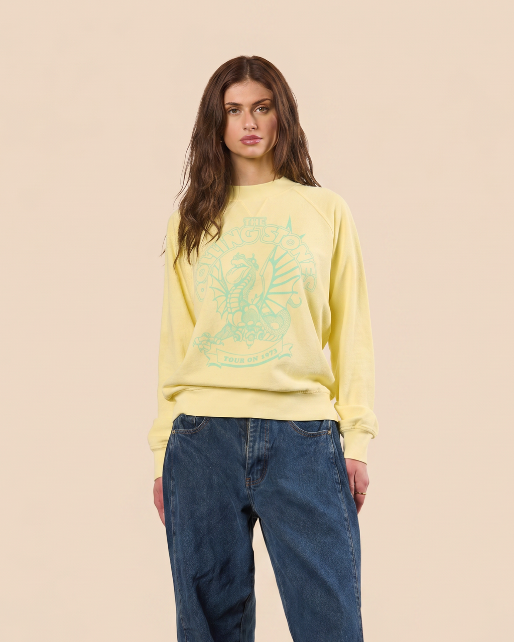 THE ROLLING STONES - LIME DRAGON PULLOVER