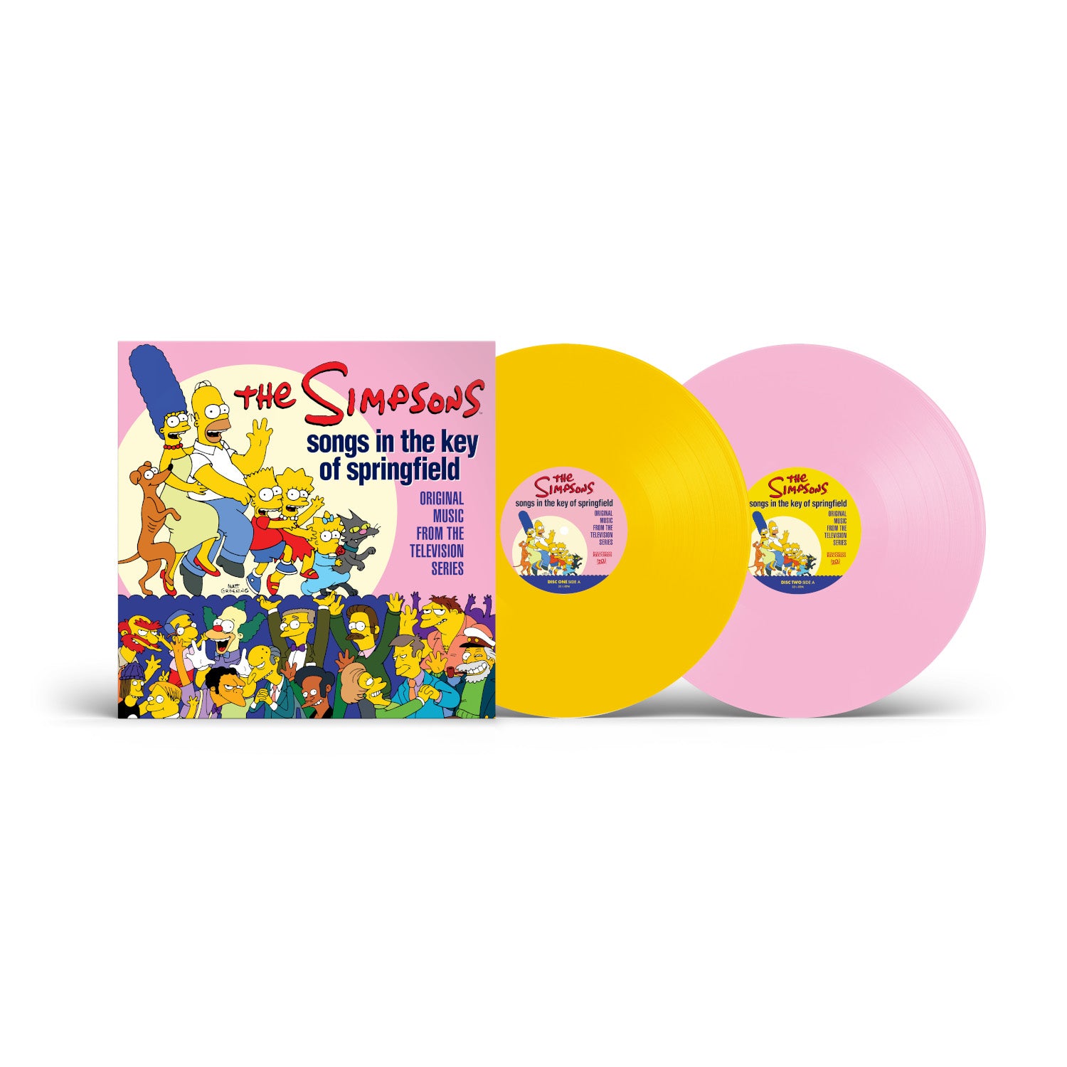 THE SIMPSONS - SONGS IN THE KEY OF SPRINGFIELD: ORIGINAL MUSIC FROM THE TELEVISION SERIES - YELLOW + PINK COLOR - 2-LP - VINYL L