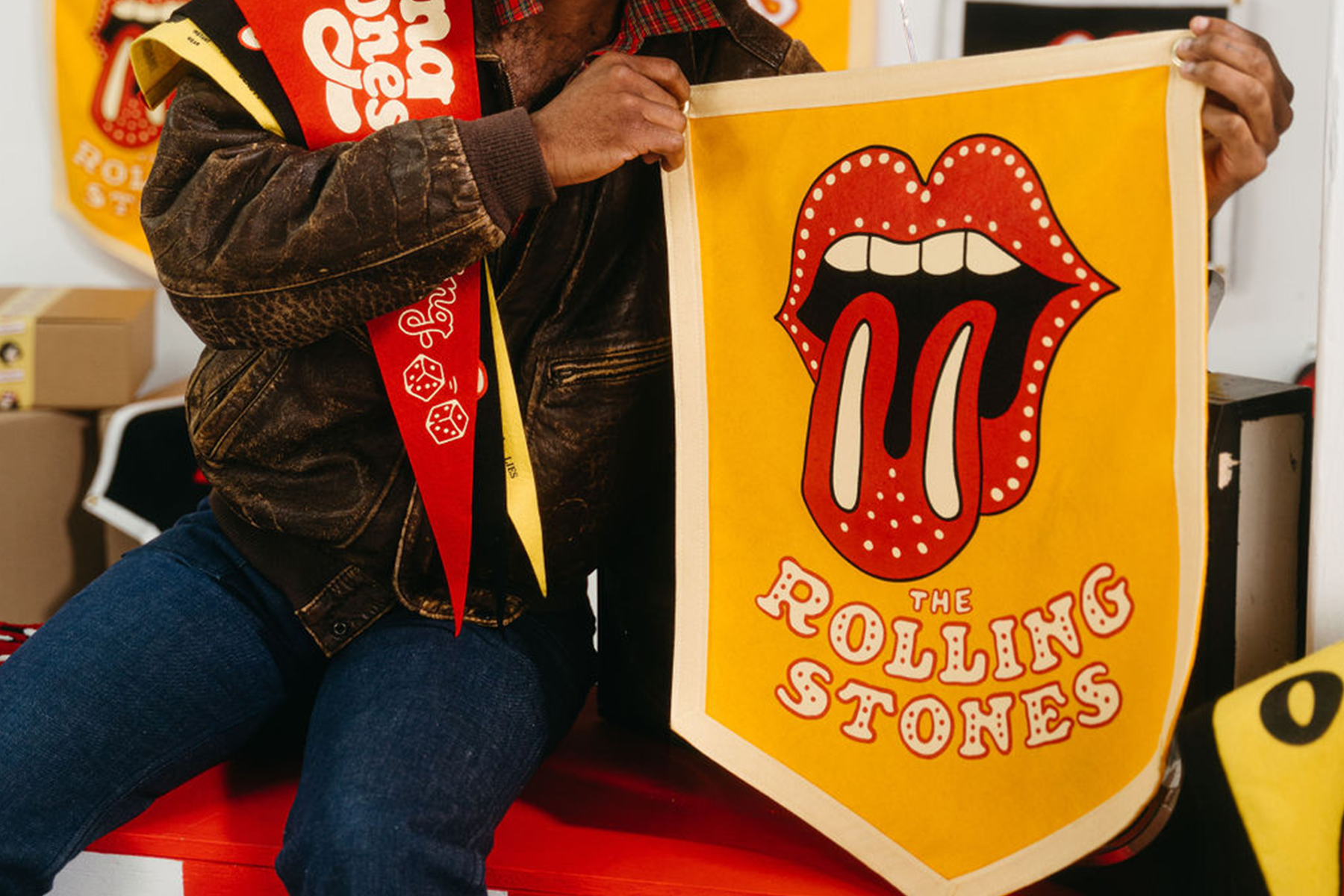 THE ROLLING STONES x OXFORD PENNANT - CAMP FLAG