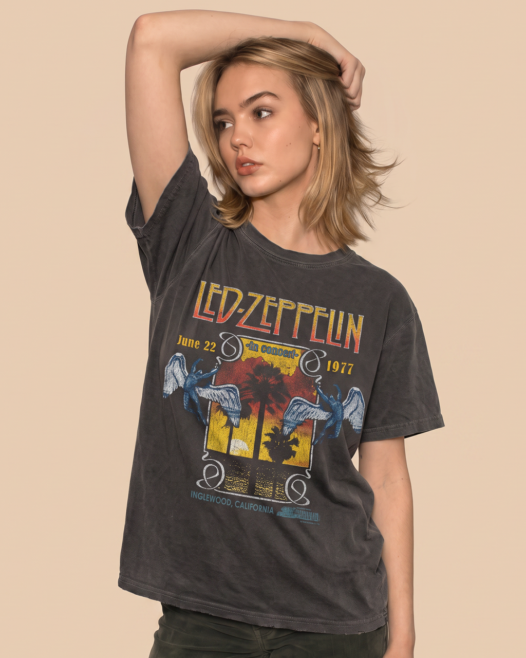 LED ZEPPELIN - INGLEWOOD SUNKISSED GRAY TEE