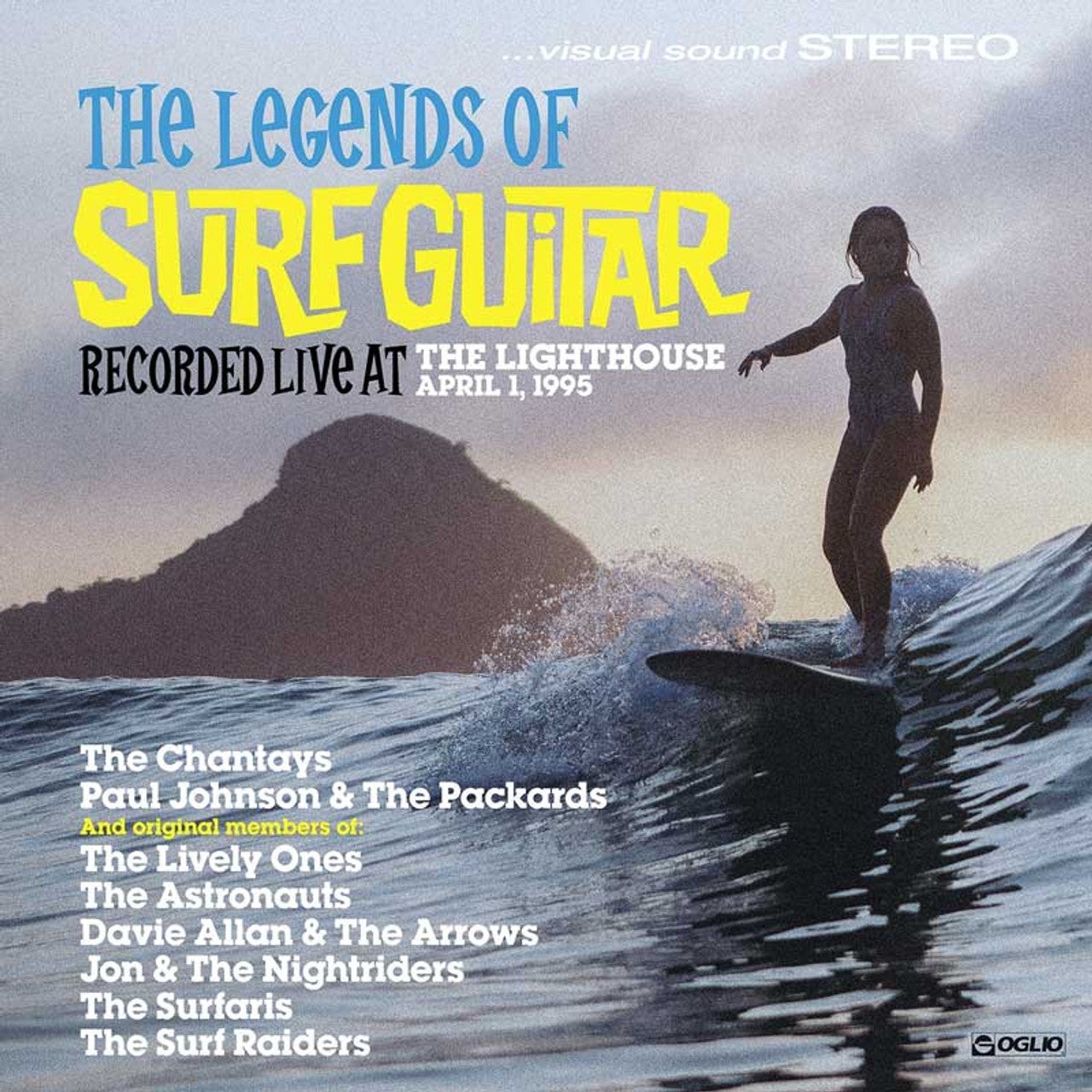 VARIOUS ARTISTS - THE LEGENDS OF SURF GUITAR: RECORDED LIVE AT THE LIGHTHOUSE APRIL 1, 1965 - AQUA CLEAR COLOR - VINYL LP