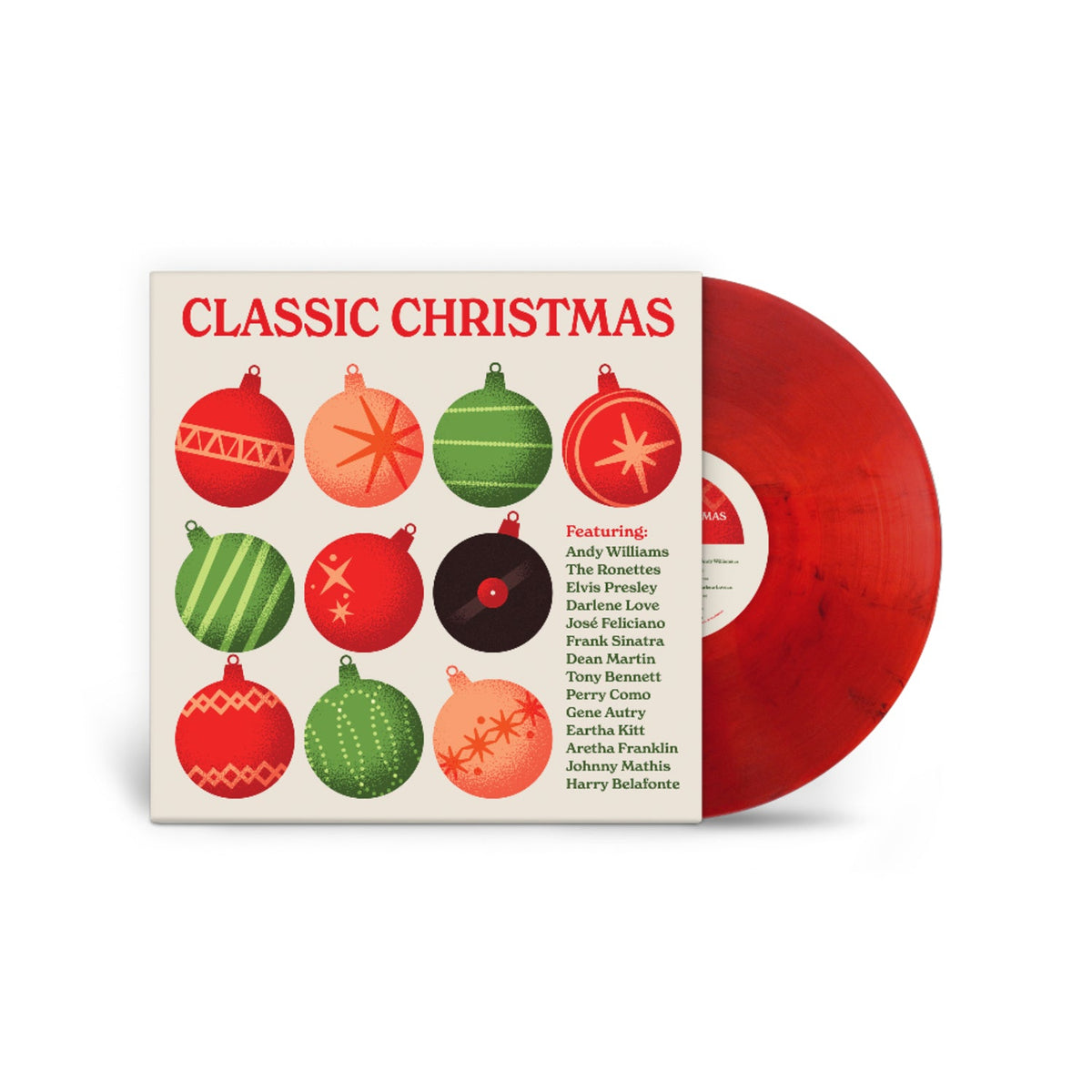 VARIOUS ARTISTS - CLASSIC CHRISTMAS - RED COLOR - VINYL LP