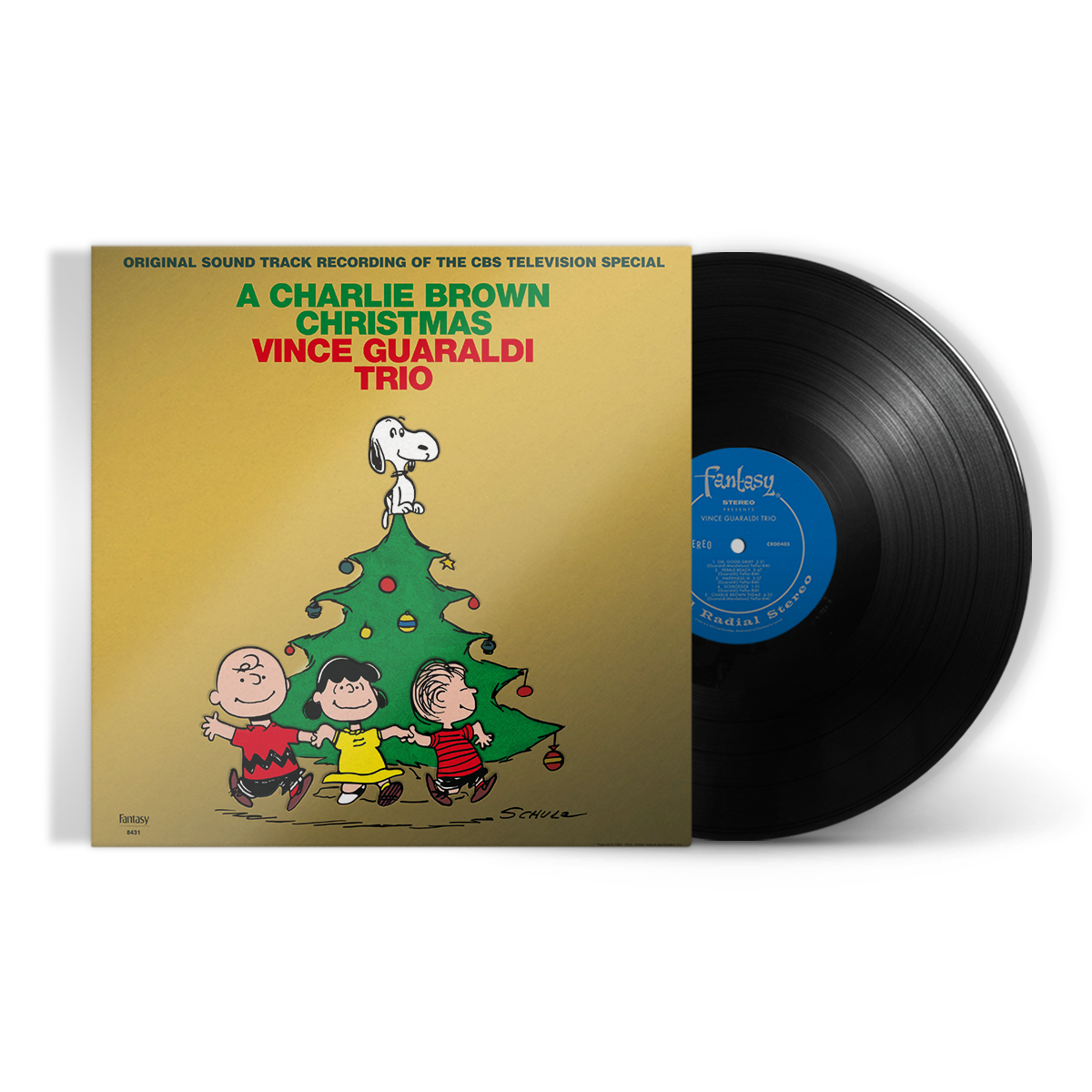 VINCE GUARALDI TRIO - A CHARLIE BROWN CHRISTMAS: THE ORIGINAL SOUNDTRACK RECORDING OF THE CBS TELEVISION SPECIAL - GOLD FOIL JACKET - VINYL LP