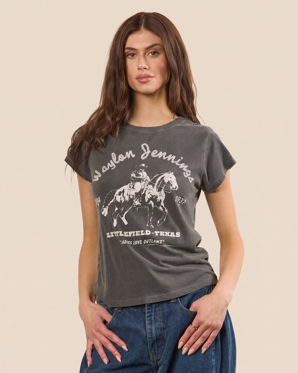 WAYLON JENNINGS - FITTED BABY TEE