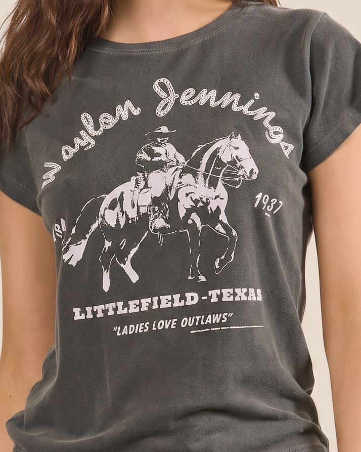 WAYLON JENNINGS - FITTED BABY TEE