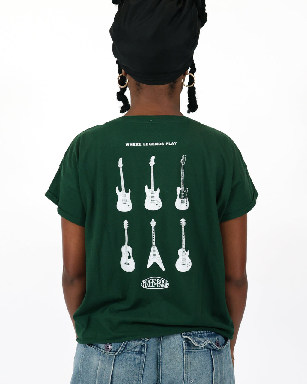 ROCK HALL LEGENDS PLAY GUITARS BOXY CROPPED T-SHIRT