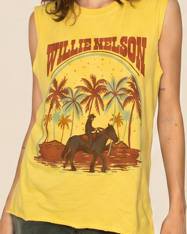 WILLIE NELSON - ISLAND MUSCLE TANK