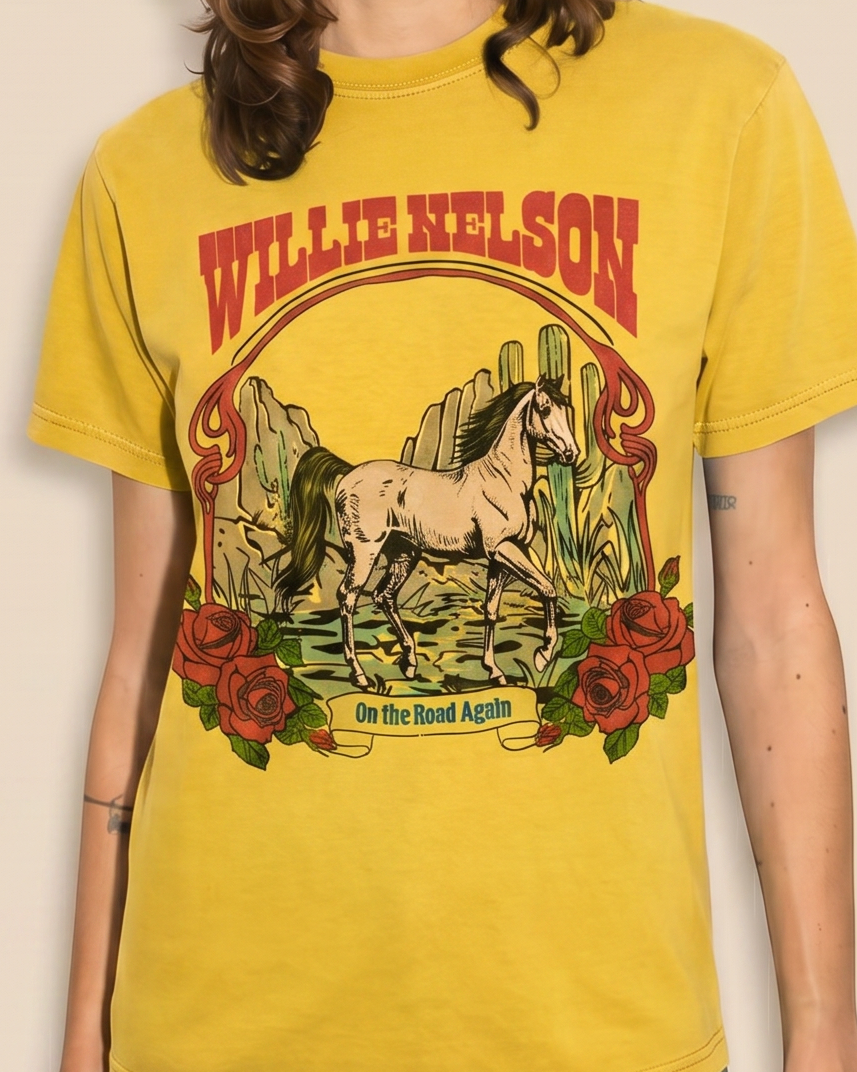 WILLIE NELSON - TOBACCO LEAF TEE