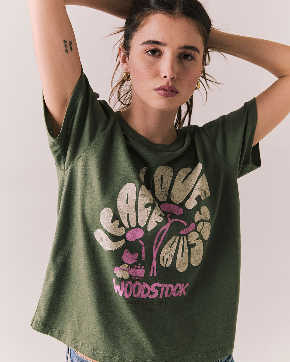 WOODSTOCK - FESTIVAL FLOWER BOXY T-SHIRT