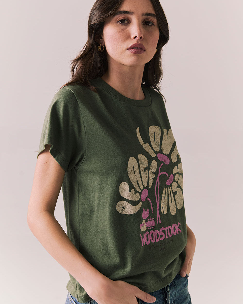 WOODSTOCK - FESTIVAL FLOWER BOXY T-SHIRT